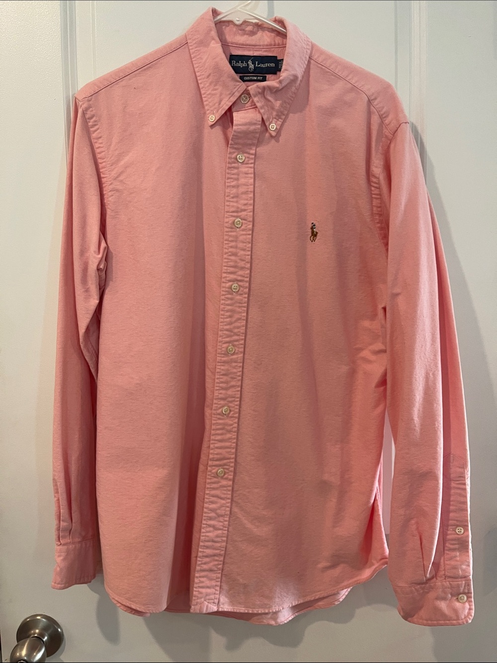 Ralph Lauren Men’s Light Pink Long-Sleeve Button-Down Shirt